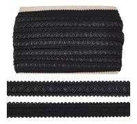 WEBEEDY 15 Yards Black Faux Leather Braid Trims, Flat Braid Strap Trim Lace Ribbon Cloth Braid Trim for DIY Crafts, Wedding Supplies, Jewelry Making, Hat Accessories, Gift Wrapping, Home Decor, 2cm