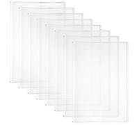 WEBEEDY 16 Pcs A5 Clear Book Cover Protector Waterproof PVC Notebook Cover Protector Case, Transparent Plastic Book Covers for Paperbacks Hardcover Planners Office Library Back to School Supplies