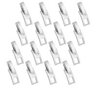 WEBEEDY 16 Pcs Bracelet Watch Extender Clasp White Gold Plated Folding Necklace Extender Jewelry Fold Over Clasps for Bracelet Strap Watch Band Necklace Jewelry Making Crafts, 18x5 mm