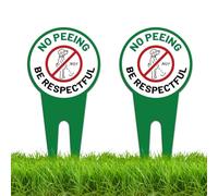 WEBEEDY 2 Pack No Peeing Be Respectful Dog Sign Outside Garden Signs No Pooping and Peeing Dog Signs for yard with Stakes, Double Sided Please Curb Your Dogs Stake for Lawn Yard Grass, 15x30cm