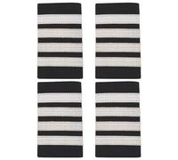 WEBEEDY 2 Pairs Professional Uniform Bars Airline Pilot Epaulets Four Bars Shoulder Boards with Silver Metal Stripes Captain Aviators Shirts Epaulettes Sliders Men's Military Accessories