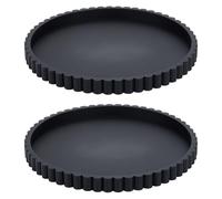 WEBEEDY 2 Pcs Black Round Silicone Bathroom Tray 9.1 Inch Decorative Vanity Tray for Bathroom Counter Organizer Kitchen Coffee Table Decor Thanksgiving Christmas Home Decorations, 23 cm