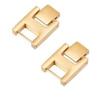 WEBEEDY 2 PCS Gold Watch or Bracelet Fold Over Clasp, 8.5mm Stainless Steel Watch Extension Clasp Square Metal Strap Replacement Accessories for Jewelry Making Women DIY Craft Supply, 1.6x2.4cm