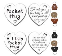 WEBEEDY 2 Pcs Pocket Hug Token Thank You for Being Viral Part of My Story Token Long Distance Gifts Keepsake Double Sided Inspirational Gift Thankgiving Gift for Teacher Leader