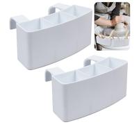 WEBEEDY 2 PCS Pottery Wheel Organizer Ceramic Tool Stand with Adjustable Slots Universal White Plastic Storage Rack for Sculpting Clay Tools Ceramics Studio Home Workshop Christmas Decoration