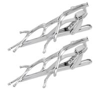 WEBEEDY 2 Pcs Silver Tie Clips for Men Unique Tree Branches Necktie Bar Clip Personalized Tie Pins for Wedding Suits Business Meetings Thanksgiving Christmas Decoration Jewelry Gift