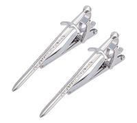 WEBEEDY 2 Pcs Sword Tie Clips for Men Stainless Steel Personalised Silver Tie Bar Pin Tack for Wedding Business Suit Accessories Anniversary Christmas Fathers Day Birthday Jewelry Gift