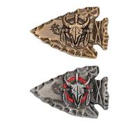 WEBEEDY 2 Style Western Belt Buckles Vintage Longhorn Bull and Fish Shaped Belt Buckle Classic Country Cowboy Stainless Steel Novelty Belt Buckles Novelty Belt Accessories Gift for Men Women
