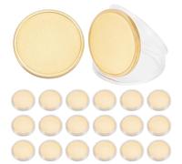WEBEEDY 20 Pcs 40mm Solid Iron Coin Blanks with Protection Box, Frosted Surface Thread Edge Gold-Plated Engraving Blanks for Personalized Challenge Coin Jewelry Rewards Commemorative Collection Gfits