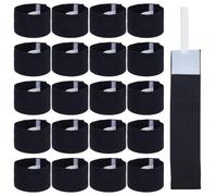 WEBEEDY 20 Pcs Black Arm Band Funeral Mourning Band, 34x6.9cm/15.33x2.72'' Elastic Strap Adjustable Mourning Rrmbands for Badges Arm Sweat Bands for Football Basketball Sports Supplies Costume