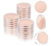 WEBEEDY 20 PCS Blank Challenge Coin 40 mm Round Threaded Edged Blank Coin for Fiber Laser Engraving Metal Stamping Coins with Acrylic Protection Box for DIY Crafts Collectible Accessories