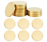 WEBEEDY 20 Pcs Stainless Steel Blank Challenge Coin Bulk 30mm Gold Plated Coin for Engraving and Stamping Heavy Duty Tags for DIY Crafts Jewelry Making Pet ID Tags Travel Commemorative Collection