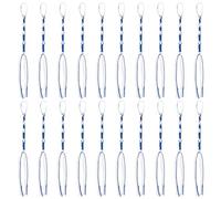 WEBEEDY 20 Pcs Tzitzits Tassel Prayer Shawl Accessories Tzitzits White with Blue Thread for Men Women Pray Decoration
