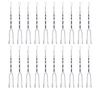 WEBEEDY 20 PCS Tzitzits Tassel Shawl Accessories Tzitzits White with Purple Thread with Hanging Hooks Tzitzits Tassels for Men Women Home Pray Party Decoration Birthday Gift,32cm