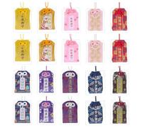 WEBEEDY 20 Styles Japanese Omamori Amulets Lucky Charm Handmade Blessing Lucky Amulet Car Charm Good Luck Hanging Sachets for Fortune Health Success Wealth Unique Gifts Home Car Decor(Assorted Color)