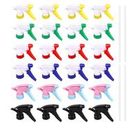 WEBEEDY 24 PCS Spray Bottle Nozzle 6 Colors Plastic Trigger Spray Tops Replacement Bulk Reusable Sprayer Head for Home Cleaning Gardening Plant Misting Christmas Thanksgiving Decoration