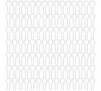 WEBEEDY 250 Pcs High Temperature Nichrome Wire Jump Rings R Shaped Hanging Hooks for Kiln, Hanging Burning Needle with Plastic Storage Box for DIY Jewelry Pendant Ceramic Ornaments