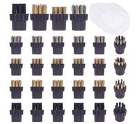 WEBEEDY 28 Pcs 4 Styles M8 Steam Cleaner Brush Head Steamer Replacement Attachments with 10 Pcs Steam Cleaning Cloths, Universal Steam Cleaner Accessories for Kitchen Furniture Bathroom Home Cleaning