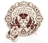 WEBEEDY 2pcs Wooden Talking Spirit Board with Heart Planchette, Sphynx Divination Dowsing Spirit Board Mystical Decor Gift for Witchcraft Beginners Halloween Christmas