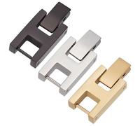 WEBEEDY 3 Colors Fold Over Clasp Stainless Steel Watch or Bracelet Extension Clasp Square Metal Strap Replacement Accessories for Jewelry Making Christmas Birthday Gifts, 4.5mm Clasp, 21x10mm