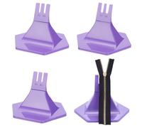 WEBEEDY 3 Pcs Zipper Jig Tool Kit for Zipper Pulls Repair Replacement 6 Size #1#2#3#5#7#8 Purple Plastic Zippers Pull Slider Helper Set for Pants Dresses Jackets DIY Sewing Christmas Decoration