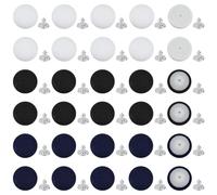 WEBEEDY 30 Pcs 3 Colors Baseball Button Top Replacement Baseball Cap Buttons 1.4 cm Fabric Cloth Covered Metal Button Tops for Hat Replacement Repair Jeans Blouse Handbags Sewing Craft