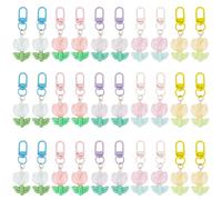 WEBEEDY 30 Pcs 5 Colors Tulip Flower Keychains Cute Resin Flower Charms Key Chain Swivel Keychain Bulk for Backpack Handbags Purse Decorations Accessories Christmas Wedding Gifts Party Favors