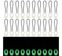 WEBEEDY 30 PCS Luminous Zipper Pull Replacement U-Shaped Zipper Charms Glow in The Dark Zip Pull Extension Tag Detachable Zippers for Luggage Handbag,Purse,Clothes Outdoor Camping Tool,7x1.5cm