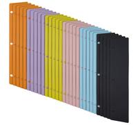 WEBEEDY 30 Pcs Sheet Lifters for Binders, 6 Colors Durable Sheet Flatteners Index Tabs Protect Binder Page Sheets for Standard 3-Ring Binders, D Ring Binder, 27.8 x 8 cm