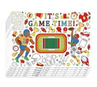 WEBEEDY 30 Sheets Coloring Placemats DIY Football Coloring Activity Paper Mat, Sport Theme Drawing Tablecloth Poster for Home Kitchen Table Cover Decor Birthday Party Supplies, 40x28 cm