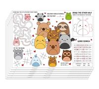 WEBEEDY 30 Sheets Coloring Placemats & Giant Coloring Poster Set, Cute Animal Theme Colouring Sheets, Colouring in Placemats Large Coloring Tablecloth DIY Paper Placemats for Kitchen Restaurant