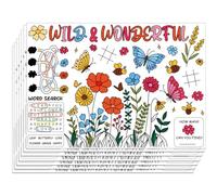WEBEEDY 30pcs Flower Theme DIY Coloring Placemats Wild Flower Butterfly Bee Colouring Sheets Activity Table Paper Colour in Placemats for Kitchen Table Decor Birthday Christmas Party Supplies, 40x28cm