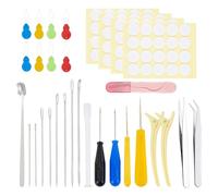WEBEEDY 31 PCS Candle Making Supplies Candle Making Tool Kit with 8 Needles,4 Cones,8 Needle Threaders,Wicks Placing Tube,Stirring Spoon,Sticker for Adults Beginners DIY Candle Crafts Supplies