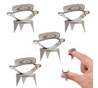 WEBEEDY 4 Pack Pottery Clay Glaze Clamps Stainless Steel Fingertip Dipping Glaze Clips for Ceramic & Clay, Glazing Tools for Pottery Dipping Tongs Clay Modeling Sculpturing,2.5x3 cm