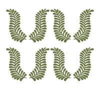 WEBEEDY 4 Pairs Leaves Iron on Patches Green Applique Embellishments Sewing on Embroidered Leaf Patches for Wedding Dress DIY Sewing Craft Handbag Jackets Clothing Decor, 19x7cm