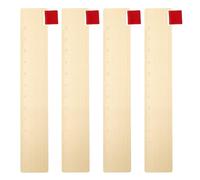WEBEEDY 4 PCS Brass Ruler Bookmark Gold Small Metal Straight Ruler for Travel Office Use as Precision Bookmark and Measuring Instrument Portable Bookmarks Gift for Book Lovers,14.4x2.4cm