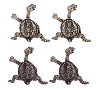 WEBEEDY 4 Pcs Incense Stick Holder Kung Fu Turtle Incense Holder Alloy Incense Burner Stand Purify The Air Censer Holder Turtle Ornament for Aromatherapy, Yoga, Meditation