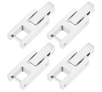 WEBEEDY 4 Pcs Silver Bracelet Fold Over Clasp 2.4 mm Stainless Steel Necklace Bracelet Extenders Link Clasps for Bracelets Repair DIY Projects Jewelry Making Anniversary Birthday Gift,1.8x0.6cm
