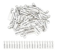 WEBEEDY 40 PCS Letter Zip Pull Charms 20 Styles Inspirational Words Zipper Pendants with Lobster Clasp Rectangular Detachable Zipper Handle Extension Charm for Backpack Luggage,Bag,Purse,Clothe