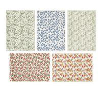 WEBEEDY 5 Styles Underglaze Transfers Ceramic Decals Colorful Flowers Porcelain Ceramic Clay Glaze Transfer Paper Sheets for Pottery Art Overglaze Enamel Decal Waterslide Decal