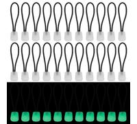 WEBEEDY 50 PCS Luminous Zipper Pull Square Zipper Charms Replacement Glow in The Dark Zipper Pulls Detachable Zipper Extension Repair for Handbag,Purse,Clothes Outdoor Camping Tool,5 cm/1.97 Inch