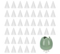 WEBEEDY 50 Pcs Pottery Kiln Moveable Nails High Temperature Cone Support Nails for Pottery,Reusable Refractory Ceramic Support Nails for Potters and Clay Artists,1.8x1.3cm