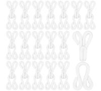 WEBEEDY 50 Sets Sewing Hooks and Eyes Closure White Bra Hook Eye Closure Replacement Latch for Clothing Fasteners Trousers Skirts Dress Pants Sewing Crafting DIY Project