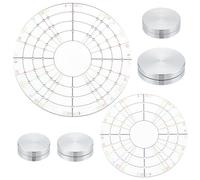 WEBEEDY 6 Pcs Ceramic Pottery Trimming Spinner Tools Set,Rotary Pottery Wheel Throwing Trimming Spinner for Clay Crafting and Design Projects Pottery Clay Artist,(4 Spinner + 2 Disc)