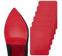 WEBEEDY 6 Pcs Red Sole Protectors Self-Adhesive Bottom Shoe Sole Protector for Heels Silicone Non-Slip Shoe Pads Anti Slip Shoe Grips for Women in Daily Use Parties Work Outdoor Occasions