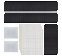 WEBEEDY 60 Pcs Black Trading Card Dividers Name Badge Divider with Number Stickers and A-Z Alphabet Stickers, Plastic Index Card Dividers Recipe Index Cards for Classify and Organizer Home Use