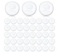 WEBEEDY 70 Pcs Wax Seal Stickers 3D Hydrangea Floral White Stickers Wedding Invitation Envelope Stamp Sealer Self-Adhesive for Wedding Invitations,Gift Wrapping,Graduation Party,30x30 mm