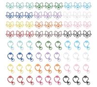 WEBEEDY 72 PCS Swivel Snap Hooks Keychains 24 Styles Strawberry and Bow Keychain Bulk Metal Lobster Claw Clasps Zinc Alloy Swivel Keychain for Jewelry Making,DIY Crafts,Bag Charms Christmas Decoration