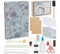 WEBEEDY 79 Pcs DIY Bookbinding Journal Kit for Adults Beginners,Japanese Style Bookbinding Kit for DIY Bookbinding Crafts and Sewing Supplies Handmade Book Lovers Birthday Gifts, 15X21cm(A5)
