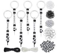 WEBEEDY 792 Pcs DIY Bead Keychain Making Kit 12 Sets Soccer Keychain Making Craft Kit Letter Alphabet Bead Jewelry Key Ring Backpack Bag Charm Bracelet Accessories Party Favor Supplies Gift
